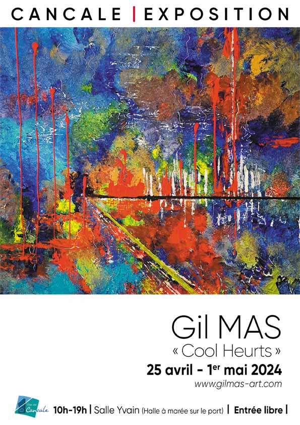 Affiche exposition peintre abstrait GIL MAS Cancale