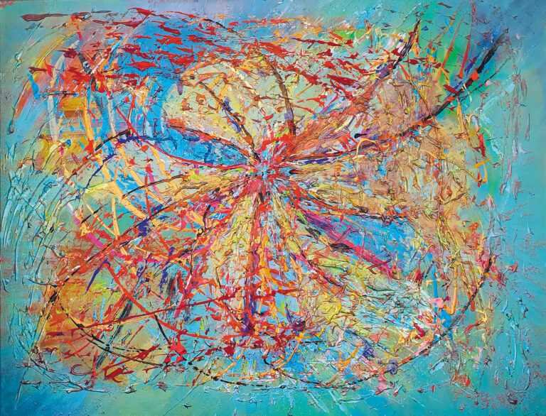 CARROUSEL - 115X90 cm - Peinture abstraite de Gil MAS