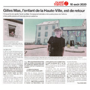 Article Ouest France Gil MAS peintre abstrait Granville