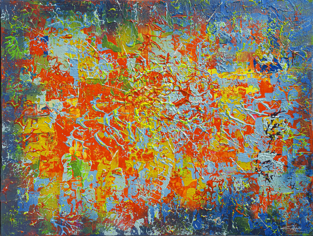 CHROMATOSPHÈRE - 61X46 - Peinture abstraite Gil MAS