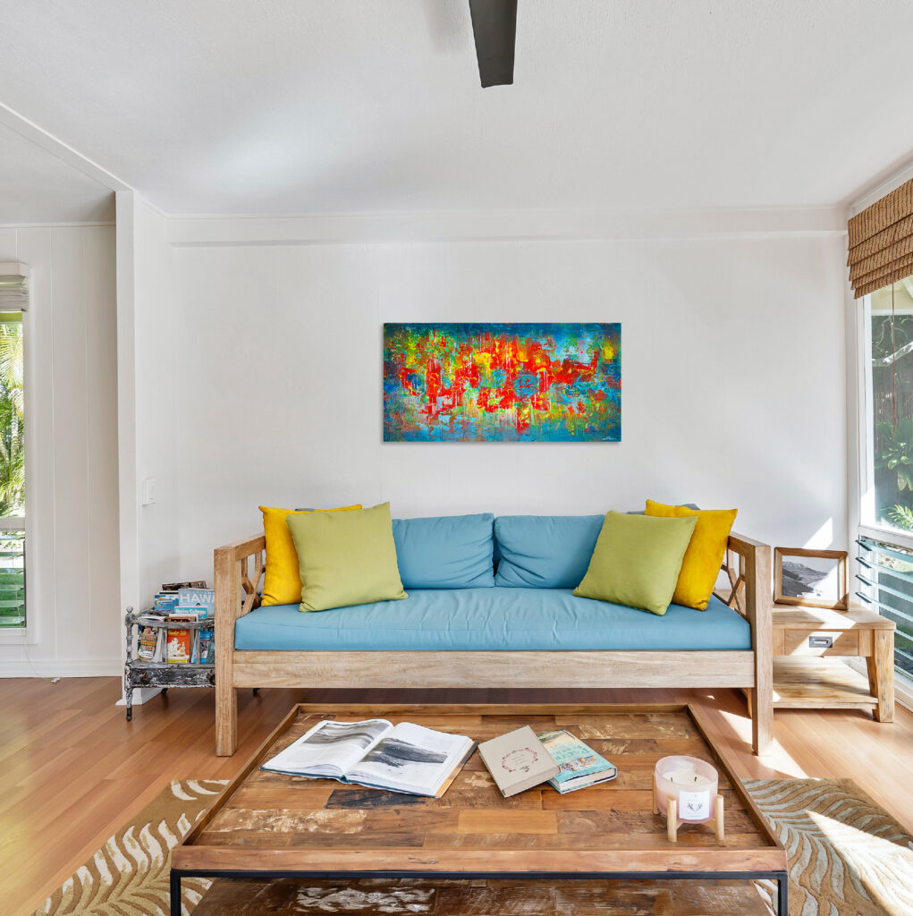 LA PANGÉE 80x40 - peinture abstraite de Gil MAS