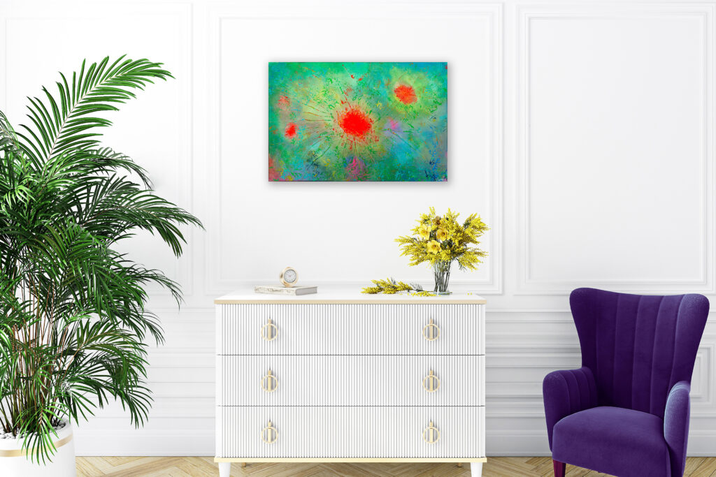 PIECE OF MY HEART - 90x60 - Peinture abstraite de Gil MAS